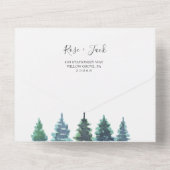 冬の水の結婚色 オールインワン招待状 (裏面)