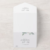 冬の水の結婚色 オールインワン招待状 (外側)