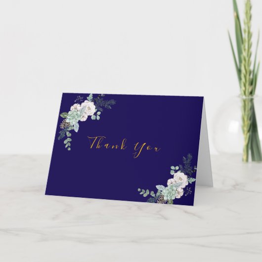 冬の水の結婚色 カード (正面)