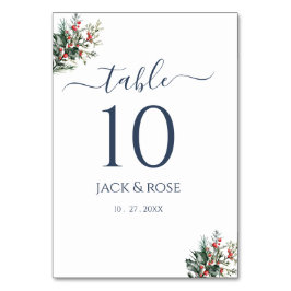 冬の水の結婚色 テーブルナンバー