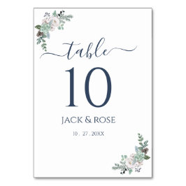 冬の水の結婚色 テーブルナンバー