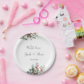 冬の水の結婚色 ペーパープレート (パーティー)