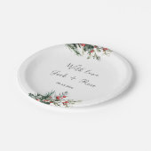 冬の水の結婚色 ペーパープレート (アングル)