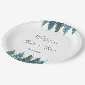 冬の水の結婚色 ペーパープレート (アングル)