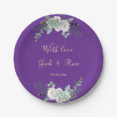 冬の水の結婚色 ペーパープレート (正面)