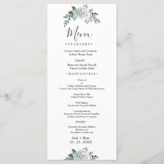 冬の水の結婚色 メニュー