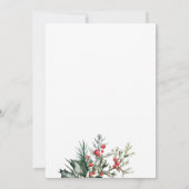 冬の水の結婚色 招待状 (裏面)