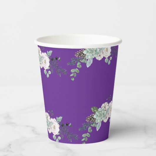 冬の水の結婚色 紙コップ (裏面)