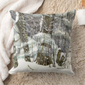 冬の水の絵画色 クッション (ブランケット)