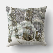 冬の水の絵画色 クッション (裏面)