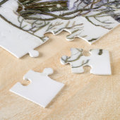 冬の水の絵画色 ジグソーパズル (側面)