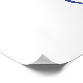 冬の水の色のコウノトリの本とギフト赤ちゃんシャワー ポスター (角)