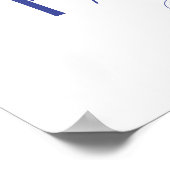 冬の水の色のコウノトリは赤ちゃんシャワーのポスターを好む ポスター (角)