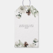 冬の水の色のフローラありがとうブライダルシャワー ギフトタグ (裏面)