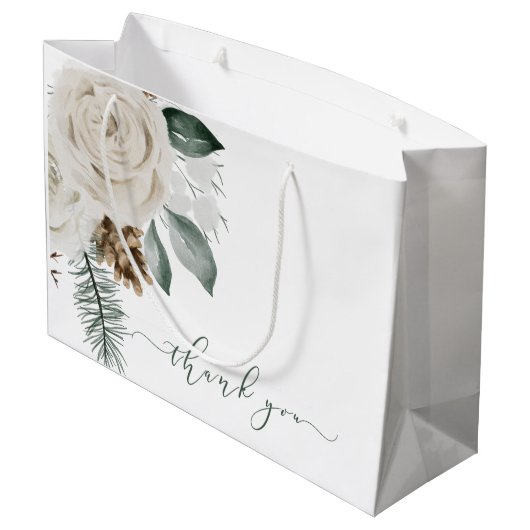 冬の水の色のフローラありがとう抱き枕 ラージペーパーバッグ (裏面アングル)