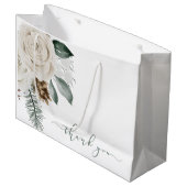 冬の水の色のフローラありがとう抱き枕 ラージペーパーバッグ (正面アングル)