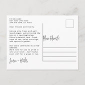 冬の水の色の新しい章が休日を開始した 案内ポストカード (裏面)