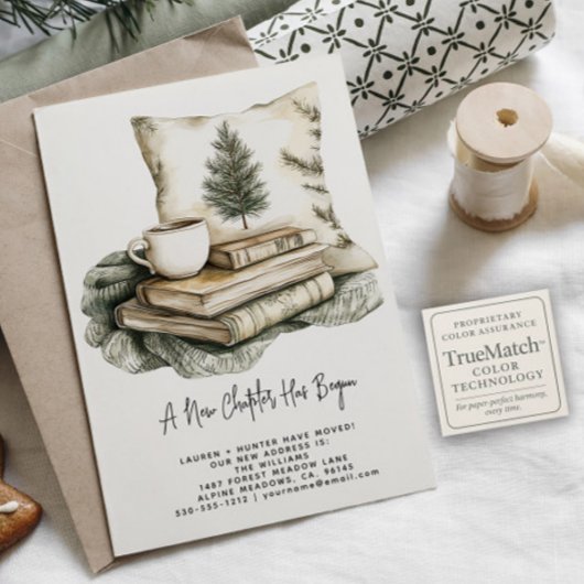 冬の水の色の新しい章が休日を開始した 案内ポストカード