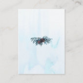 冬の水の色の松の森の結婚ありがとう プレイスカード (裏面)