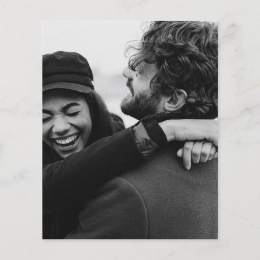 冬の水の色の松の森林日付カードを保存 (裏面)