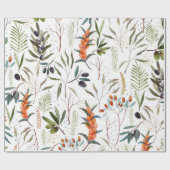 冬の水の色の果実パターン ラッピングペーパー (フラット)