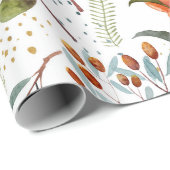 冬の水の色の果実パターン ラッピングペーパー (ロールコーナー)