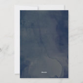 冬の水の色の森の白いクリスマス シーズンカード (裏面)