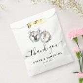 冬の水の色の鹿のリース銀 フェイバーバッグ (封をした状態)