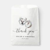 冬の水の色の鹿のリース銀 フェイバーバッグ (正面)