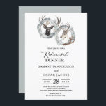 冬の水の色の鹿のリース銀 招待状<br><div class="desc">冬の水の色の鹿のリース銀</div>