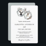 冬の水の色の鹿のリース銀 招待状<br><div class="desc">冬の水の色の鹿のリース銀</div>