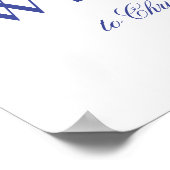 冬の水の色ストーク歓迎ベビーシャワーポスター ポスター (角)