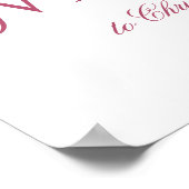 冬の水の色ストーク歓迎ベビーシャワーポスター ポスター (角)