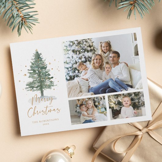 冬の水の色パインクリスマス3写真 シーズンカード