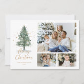 冬の水の色パインクリスマス3写真 シーズンカード (正面)