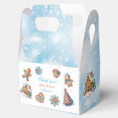 冬の水の色メリークリスマスベビーシャワー フェイバーボックス (オープン)