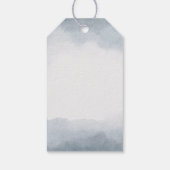 冬の水の色ロビンクリスマスギフトラベル ギフトタグ (裏面)
