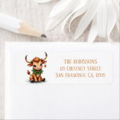 冬の水カラーテキサス州ロングローンカーフレガーランド ラベル (インサイチュ)