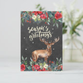 冬の水彩の花 | 季節の挨拶 カード (スタンド正面)