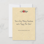 冬の水彩の花 | 季節の挨拶 カード (裏面)