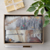 冬の水彩列車と雪のティッシュペーパー 薄葉紙 (ギフト)