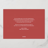 冬の水彩植物学 季節のご挨 箔シーズンカード (裏面)