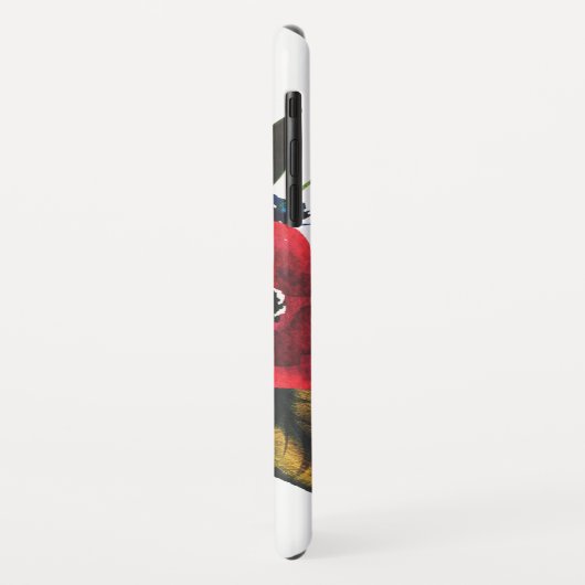 冬の水彩画のエレガントな花のヴィンテージ Case-Mate iPhoneケース (裏面/左)