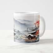 冬の水彩画　京都・エレガント - マグカップ (正面右)