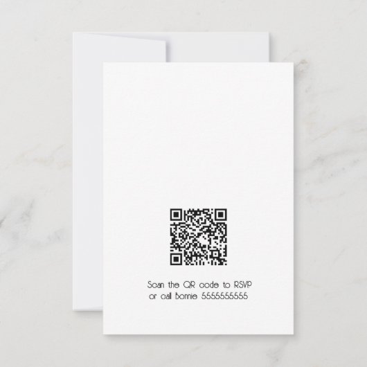 冬の水彩緑 出欠カード (裏面)