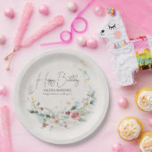 冬の水彩花の雪片30歳の誕生日 ペーパープレート (パーティー)