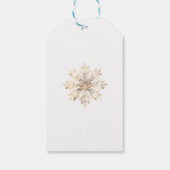 冬の水彩 かわいいクマ 赤ちゃんのお披露目会 ありがとう ギフトタグ (裏面)