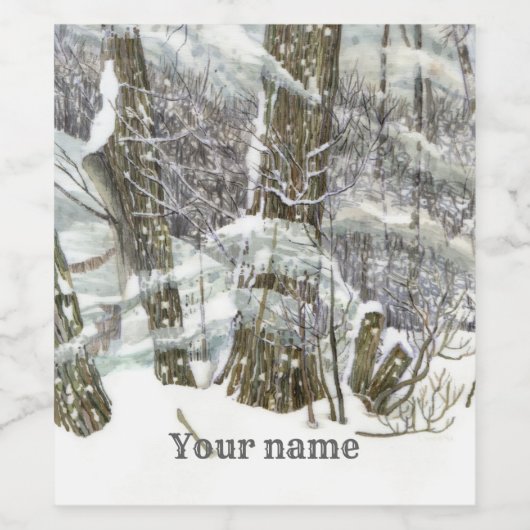 冬の水彩 ワインラベル (シングルラベル)