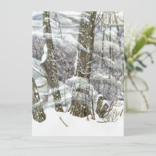 冬の水彩 招待状 (スタンド正面)