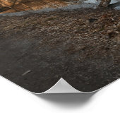 冬の水景の反射ポスター ポスター (角)